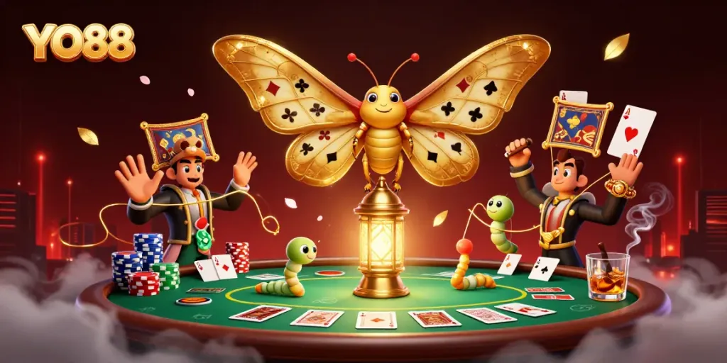 Join the thrilling game action at YO88 with vibrant poker scenes and enchanting elements!
