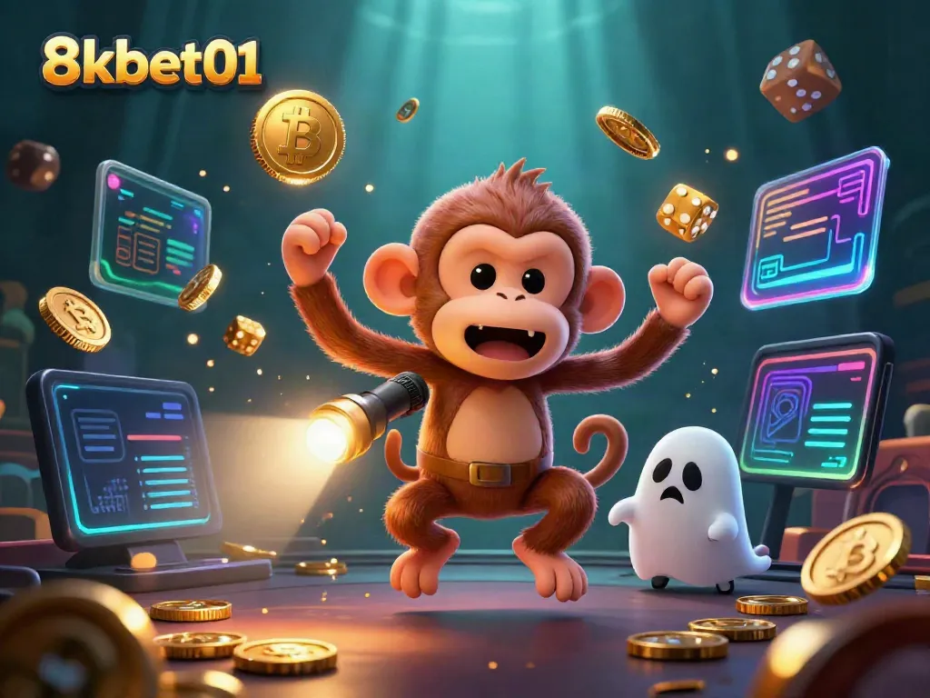 Experience thrilling gameplay at 8kbet01 as the mischievous ghost monkey juggles lucky tokens in this enchanting casino.
