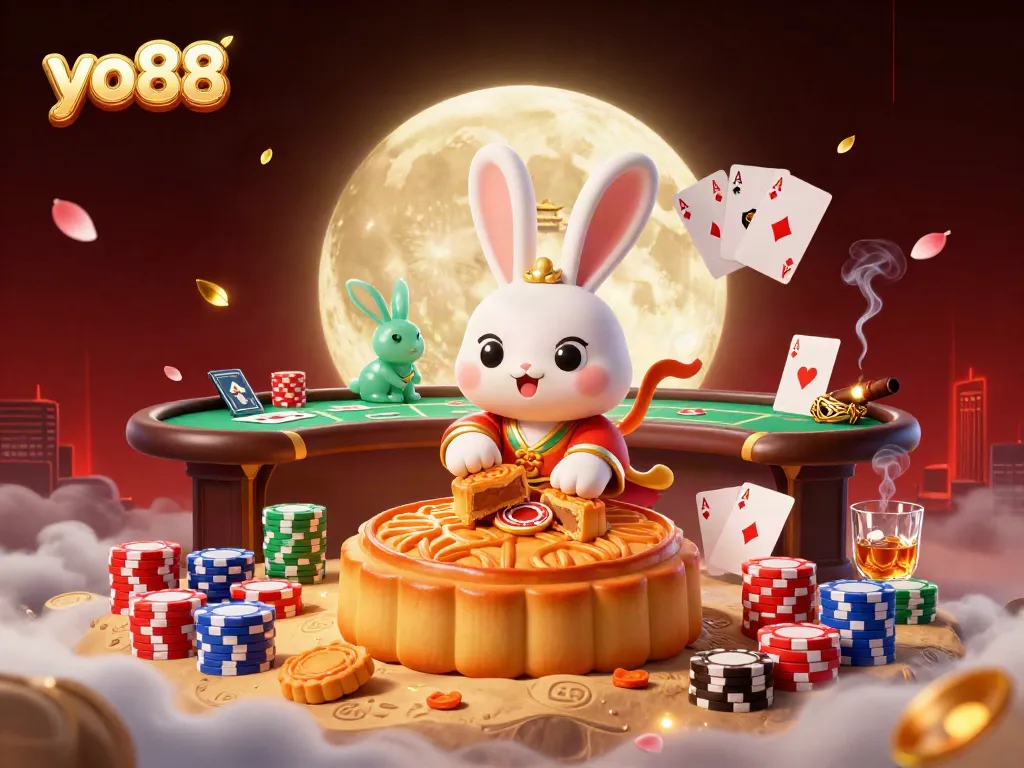 Experience thrilling poker action as yo88's moon rabbits unveil hidden treasures.