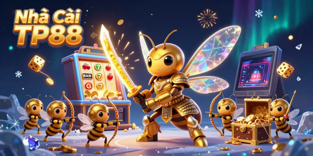 Spin and win with Nhà cái TP88's vibrant casino experience amid 3D energetic gaming elements.