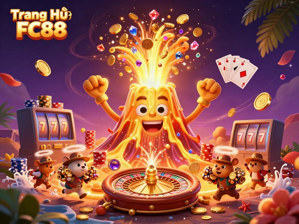 Experience thrilling wins at Trang Chủ FC88 with a volcano of treasures and dynamic gaming elements.