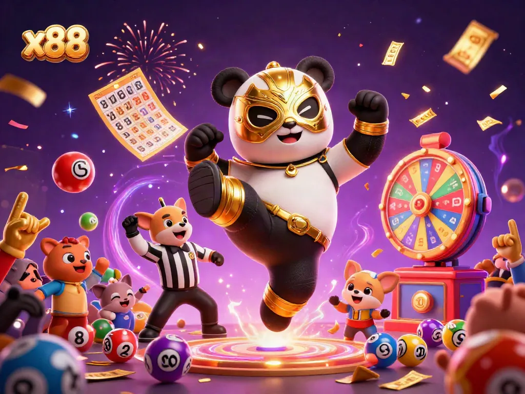 x88 players embark on an exciting big win journey in a vibrant 3D casino adventure.