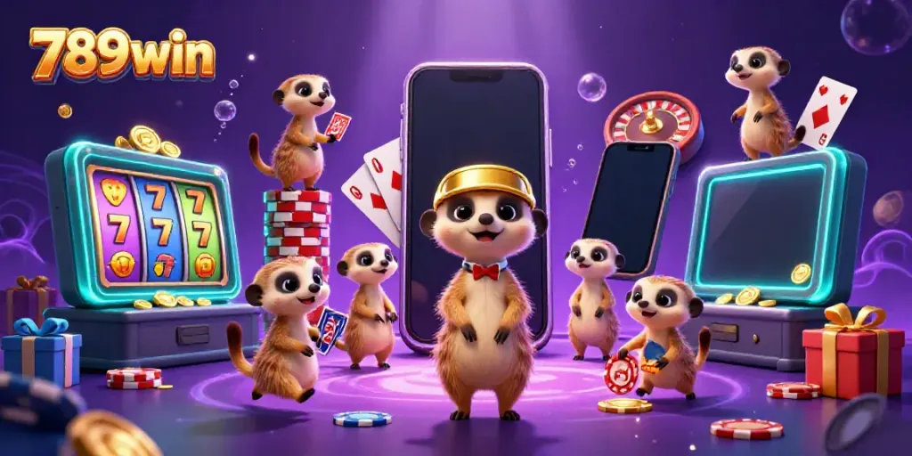 Experience the excitement with 789win as meerkats operate a vibrant casino scene.