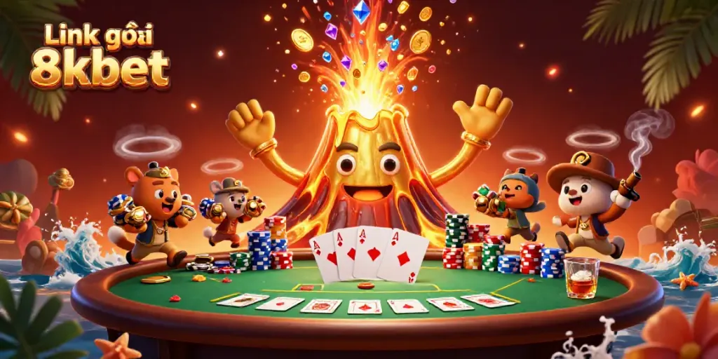 Experience thrilling gameplay with the captivating Link vào 8kbet surrounded by vibrant casino action.